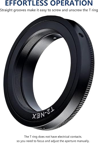 Vista 5 de Lightdow Anillo adaptador de lente de montura T/T2 para Sony A9, A7S II, A7R II, A7S, A7R, A7 II, A7, NEX-7, NEX-6, NEX-5, NEX-5N, NEX-5R, NEX-5T