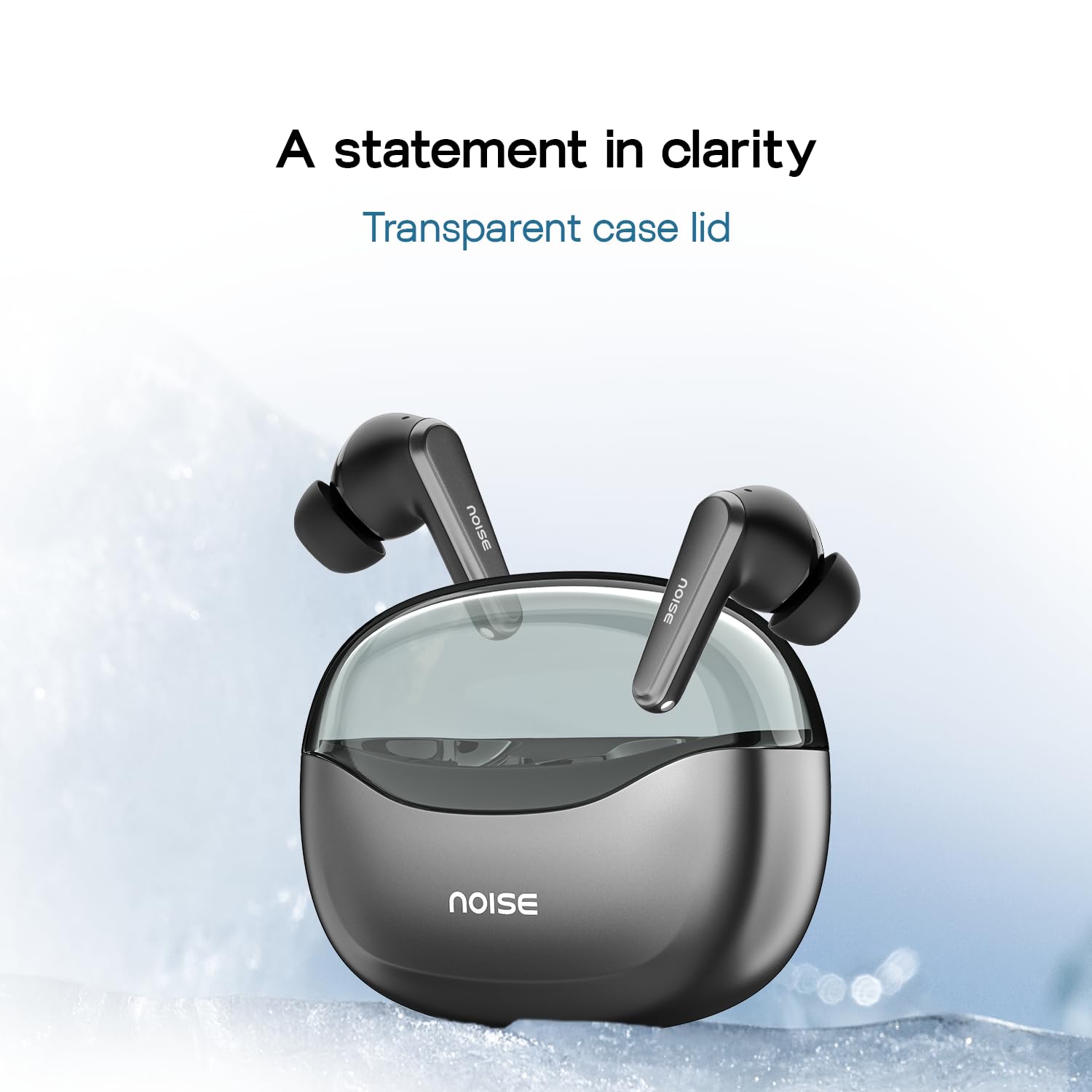 Noise Newly Launched Buds VS601 in Ear Truly Wireless Earbuds with 50H of Playtime, Transparent Case Lid, Quad Mic ENC, Dual Device Pairing, 10Mm Driver, BT V5.3 (Graphite Black) — Amazon image 4