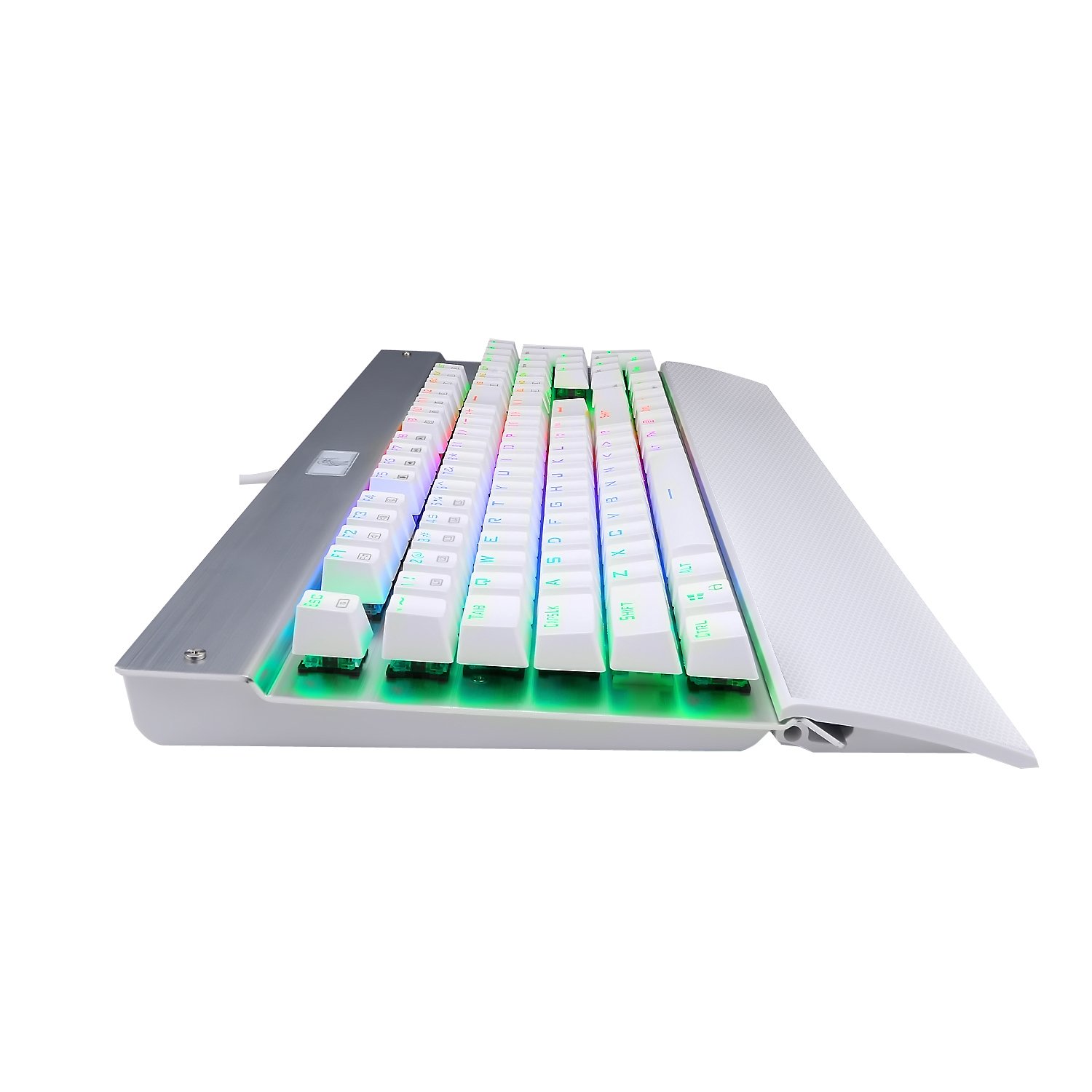 Mecánico Eagle Z-77 RGB LED retroiluminado Chroma Regulable mecánico Gaming Keyboard, 104 Teclas sin conflicto, con DIY Blue Switches, reposamuñecas