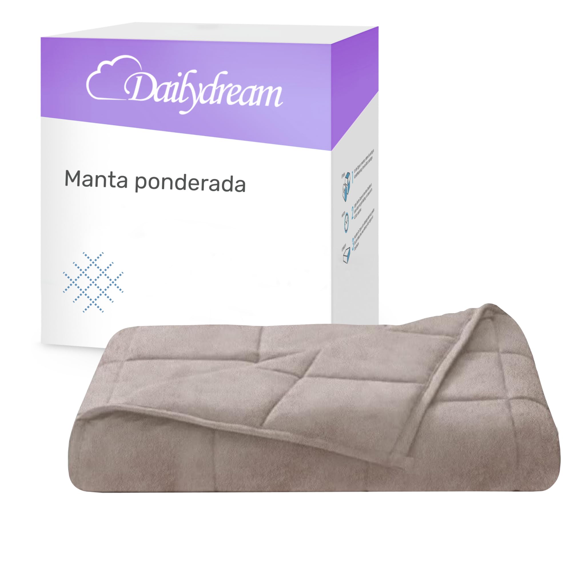 Dailydream Therapie - Manta con peso (forro polar, 4,5 kg, para adultos, 135 x 200 cm), color rosa