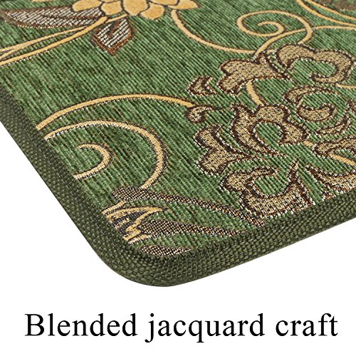 Seloom Washable Non-Slip Stair Treads Carpet With Skid Resistant Rubber Backing Specialized For Indoor Wooden Steps (30X8Inch, 13 Pieces, Green) #TOP3