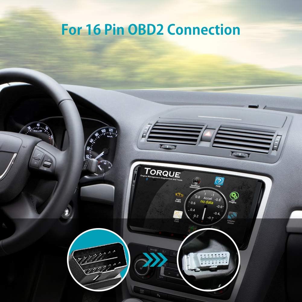 OBD2 connection point in a car