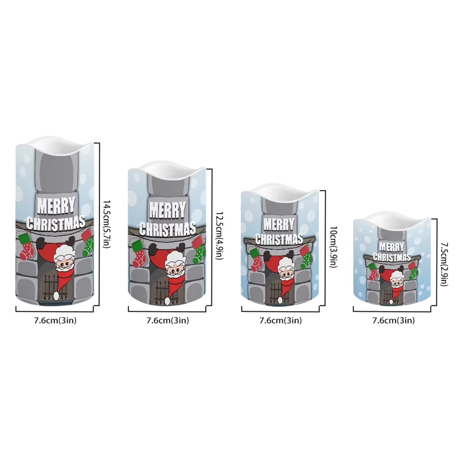Set di 4 candele a LED senza fiamma con pilastro in vera cera a batteria, con telecomando a 18 tasti