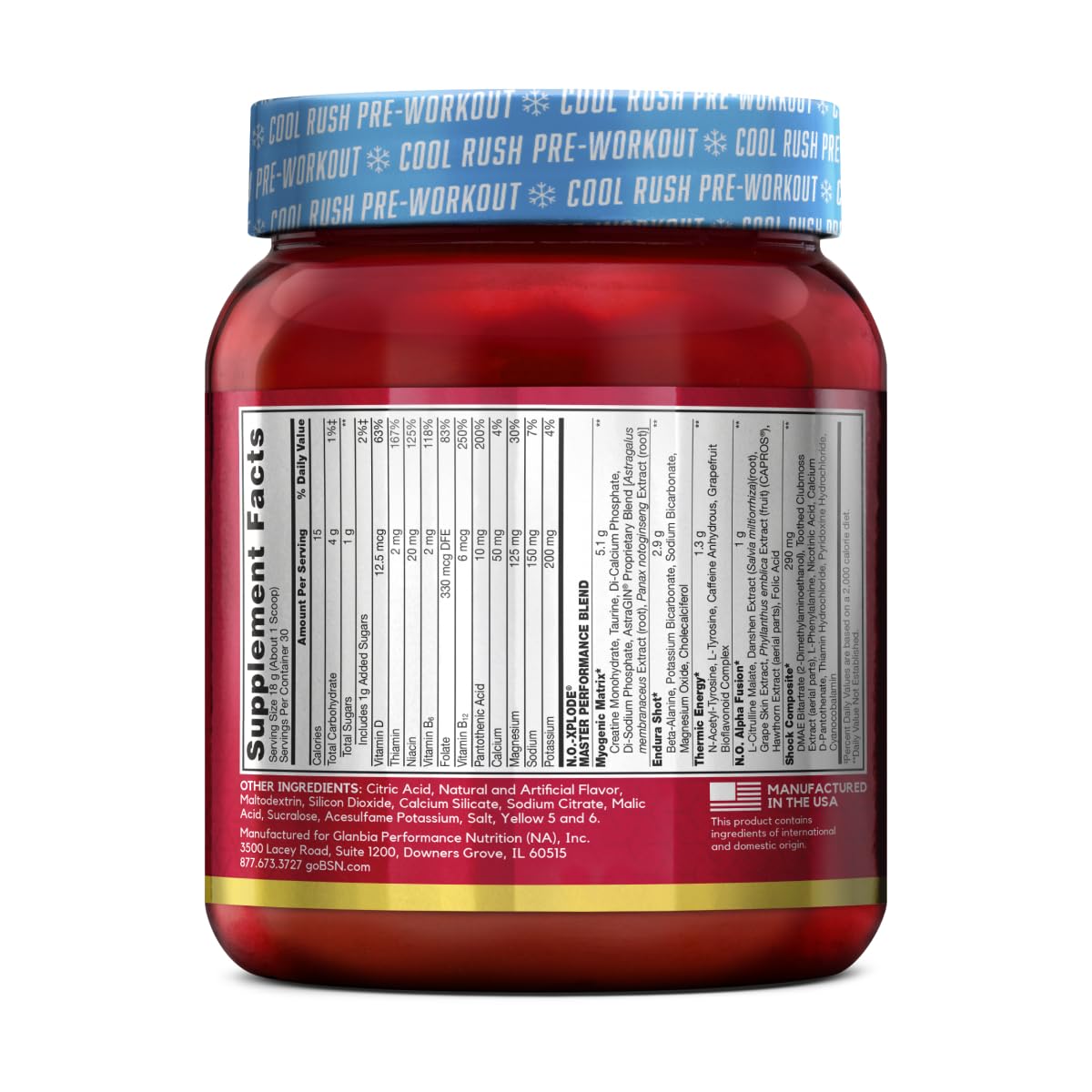 BSN N.O.-XPLODE Pre Workout Powder, Creatine, Beta-Alanine, 30 Servings — Amazon image 7