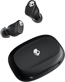 Skullcandy Smokin’ Buds 360 Wireless Earbuds, Bluetooth Headphones, Noise Isolating Fit, Up to 20 Hours Battery, IPX4 Sweat and Water Resistant, Microphone for iPhone, Android - True Black