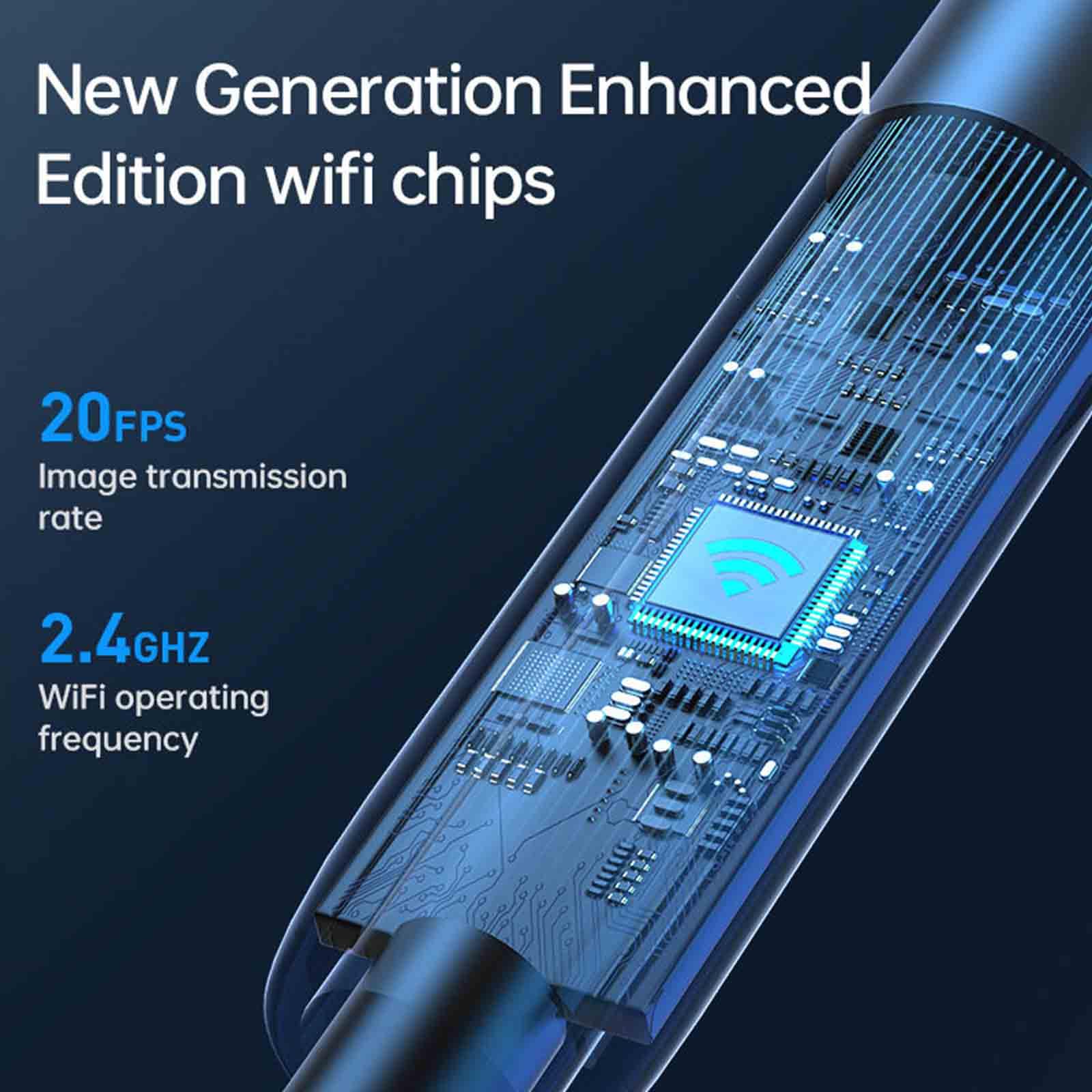 Kamera endoskopowa ze światłem, 16,4 stopy półsztywny kabel teleskopowy kamera z 6 diodami LED, 7,9 mm USB 3 w 1 wodoodporna kamera węża IP67, przegubowy peryskop,