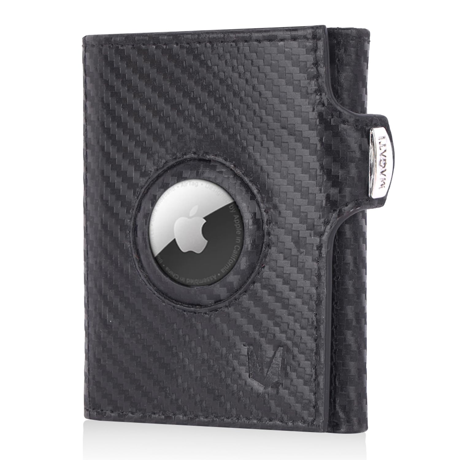 MAGATI Portafoglio sottile con scomparto per monete, protezione RFID – Mini portafoglio da uomo e donna piccolo – il Santo porta carte – porta carte di credito – scomparto per carrello della spesa –