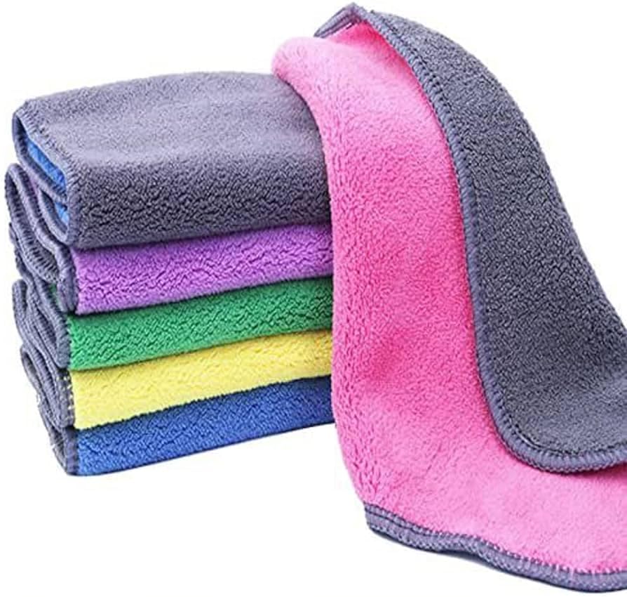 Image of HOMEXCEL Microfiber Car Cleaning Cloth | Kitchen Cleaning Cloth | 600 GSM | High Obsorbent | Extra Thick Microfiber Cloth for Cars, Bikes, Kitchen & Home