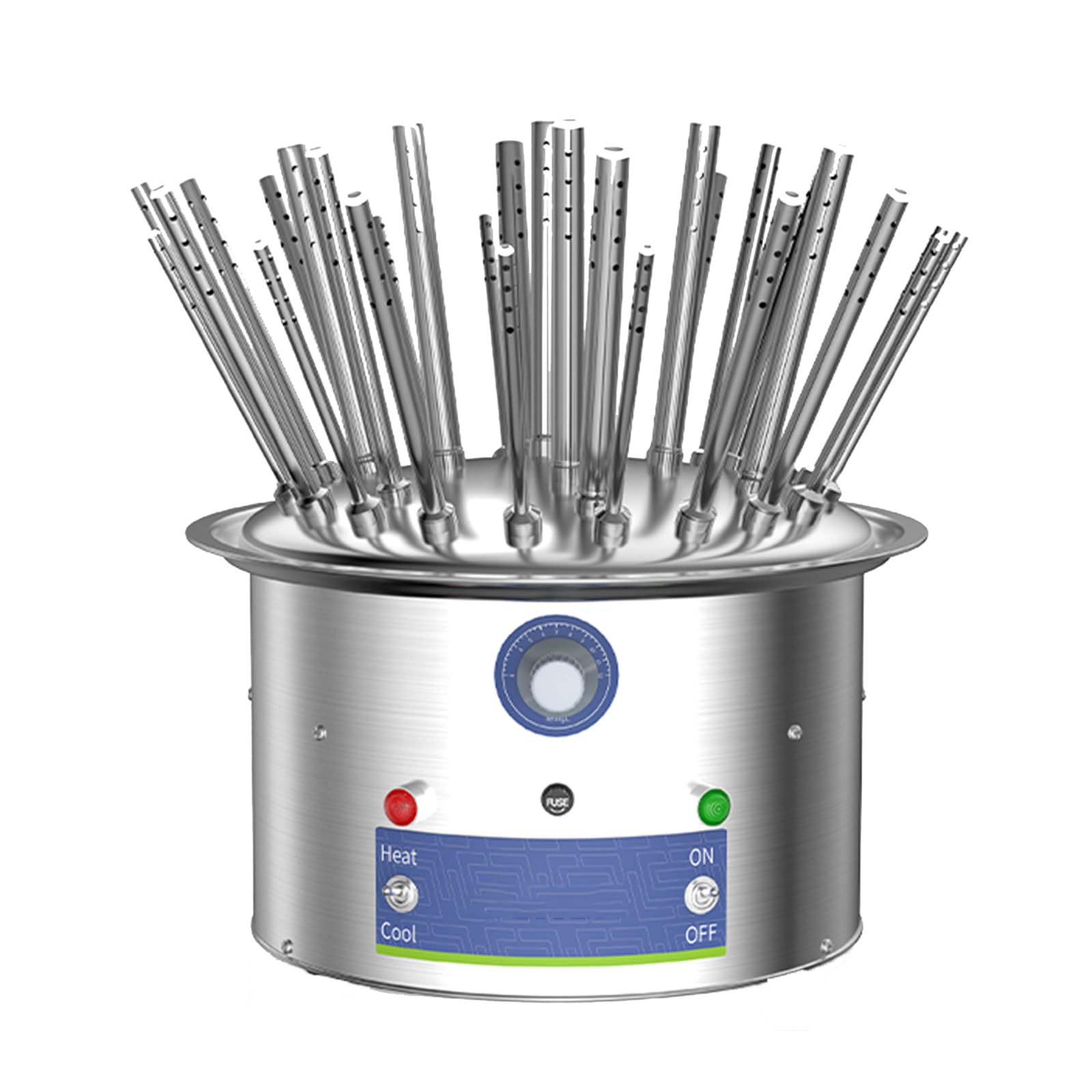 Essiccatore per vetreria da laboratorio da 800 W, rack di asciugatura elettrico per provette e becher, attrezzatura di essiccazione con velocità della ventola di 2000 giri/min e tubi per asciugatrice