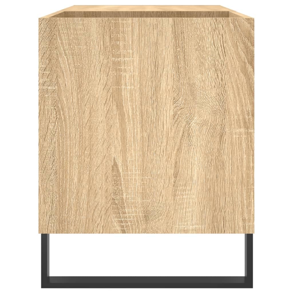 Tomostar Support pour Tourne-Disque, Porte-disques Présentoir Meuble de Rangement pour Disques Vinyles chêne Sonoma 85x38x48 cm Bois d'ingénierie