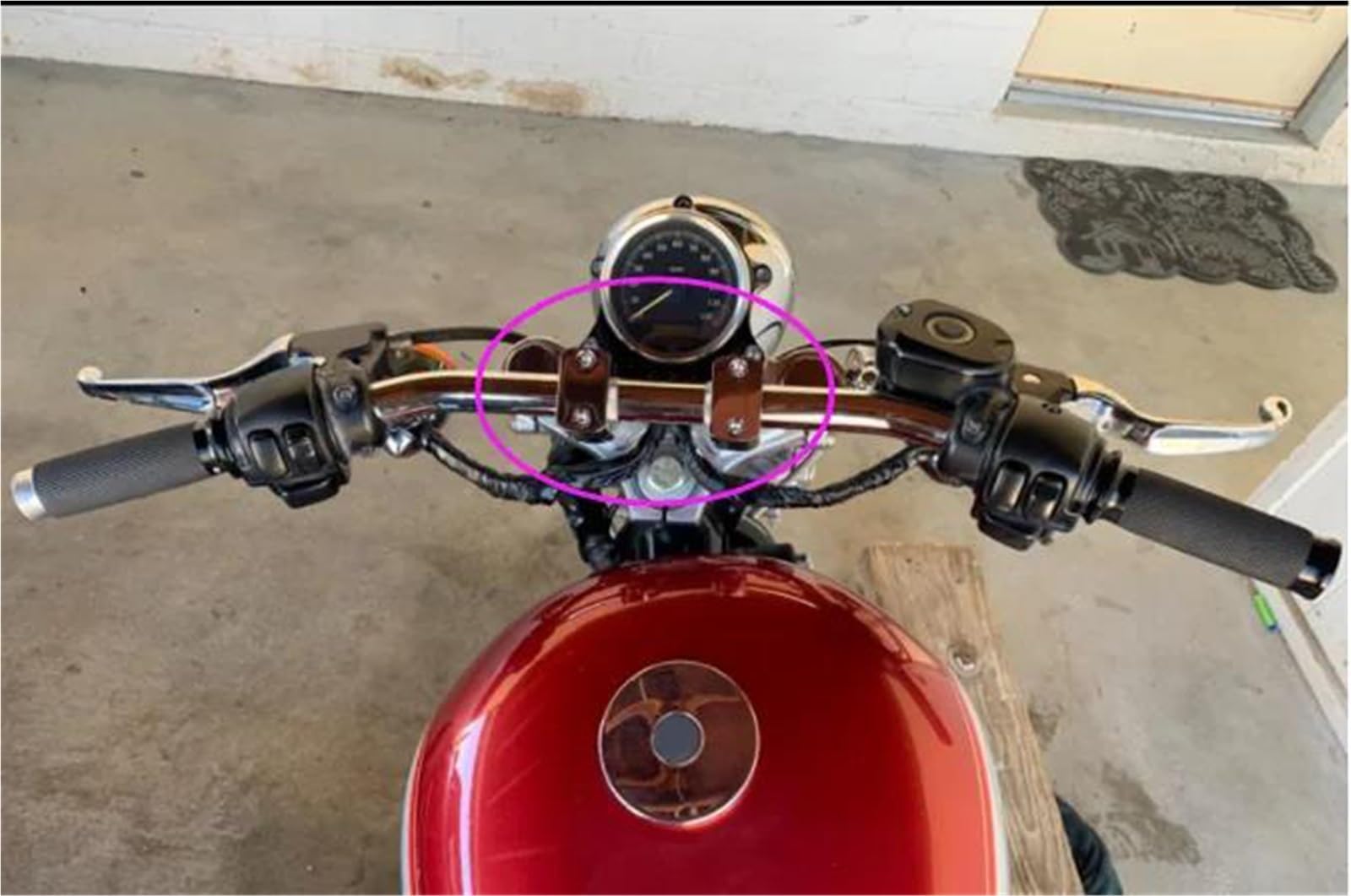 KXGHC 1 "25 MM Motorrad Erhöhung Feste Klemme CNC Lenker