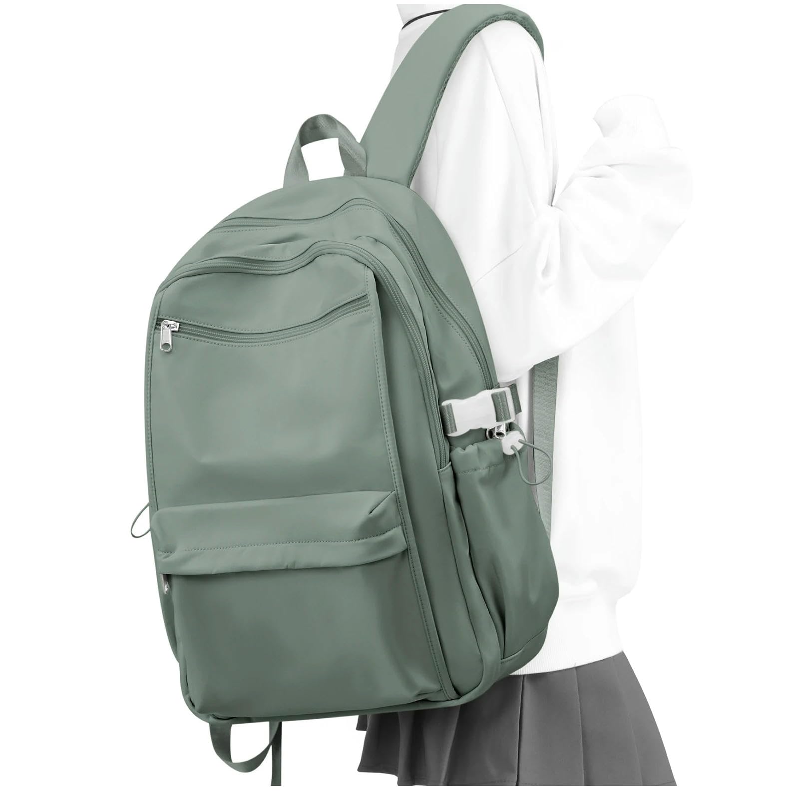 Zaino da Viaggio Borse per Scuole Superiori, Lavoro Studenti Universitari Femminili, Leggero di Grande capacità-Beige