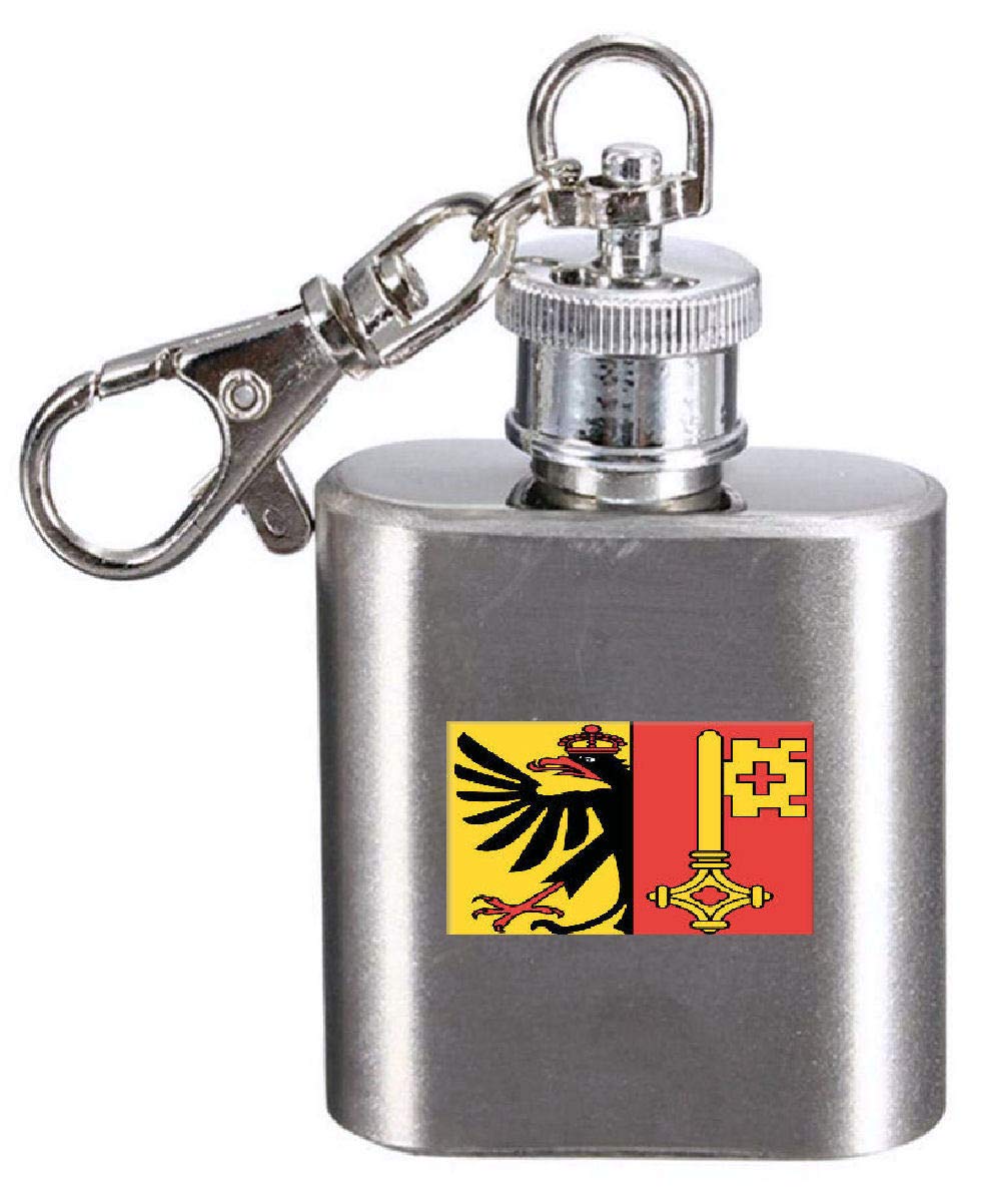 Flasque porte-clés gravé Genève pour vos randonnées et sorties