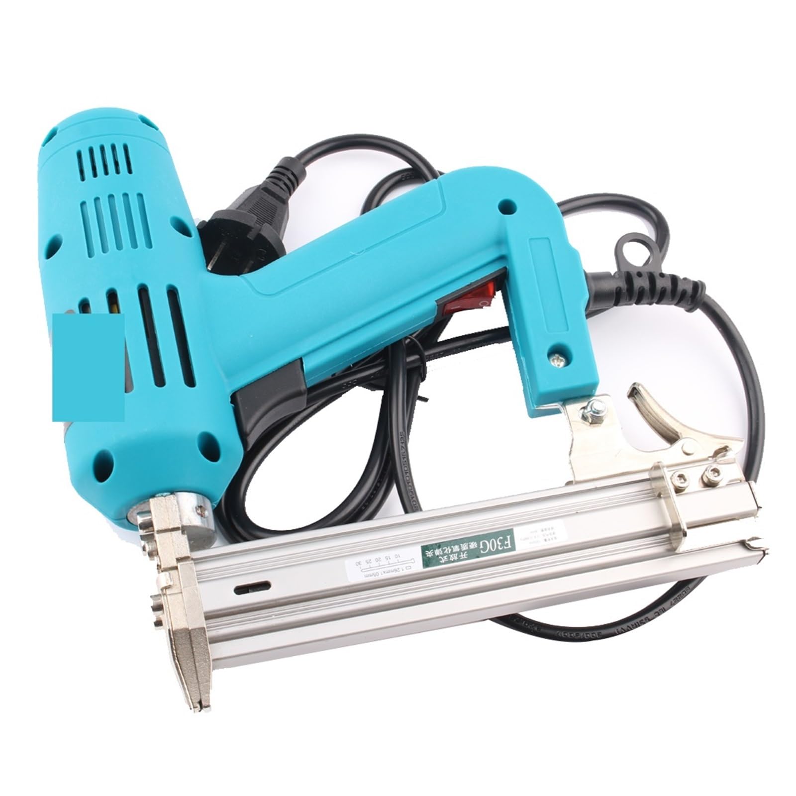 Pistolet do gwoździ, 1800W elektryczny pistolet do gwoździ bez zablokowanego F30 prosty pistolet do gwoździ gwoździarka narzędzia do obróbki drewna pistolet do gwoździ ze stali