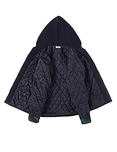 COOFANDY Men's Flannel Shirt Jacket Warm Quilted Lined Hooded Long Sleeve Plaid Shirt Jackets