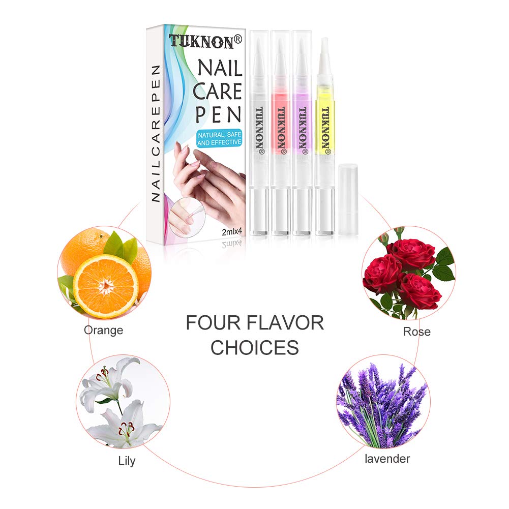 Trattamento Cuticole, Olio per cuticole, Siero trattamento unghie, Olio per cuticole penna Trattamento Olio per Cuticole Riparare la Cuticola Incrinata e Secca, 4 Pezzi
