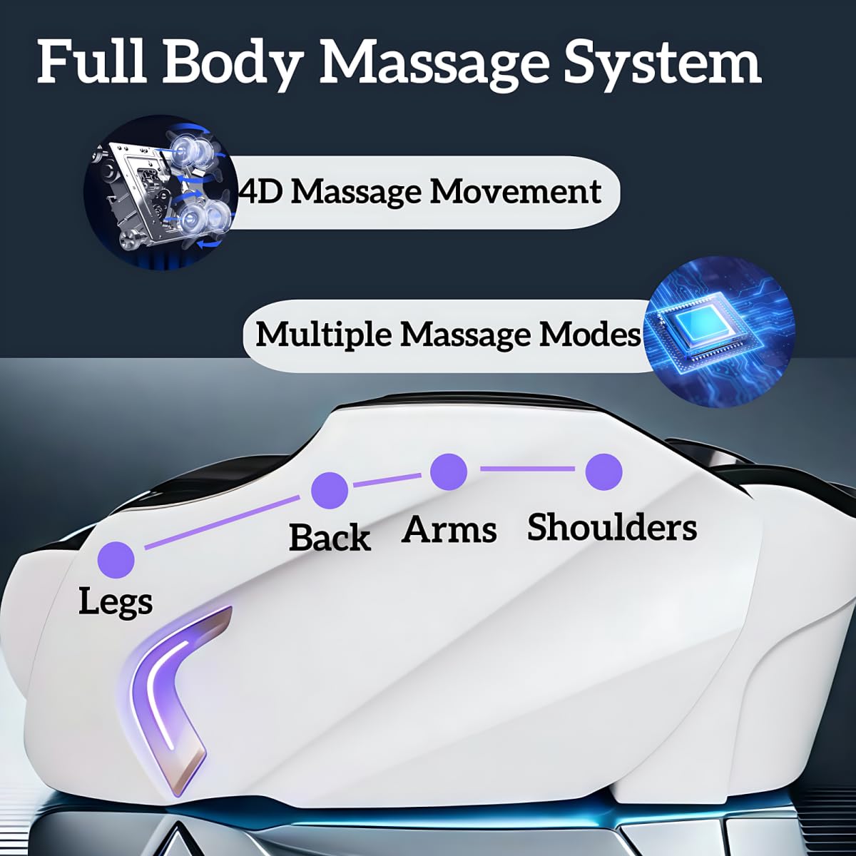 Mesa de masaje de cuerpo completo con circulación de agua e iluminación de estado de ánimo para spa y relajación