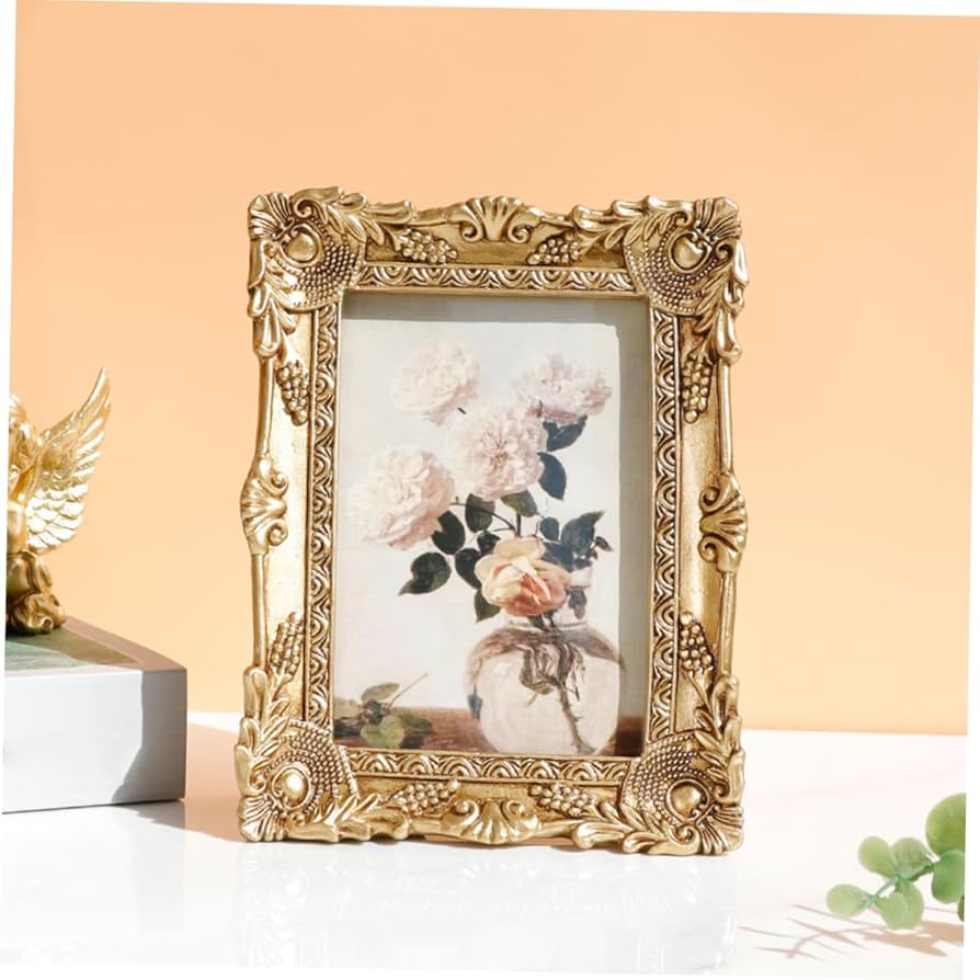 額縁ご確認ページ　アンティークベージュ Amazon.co.jp: MUSISALY アンティーク写真フレーム ゴールドエンボス