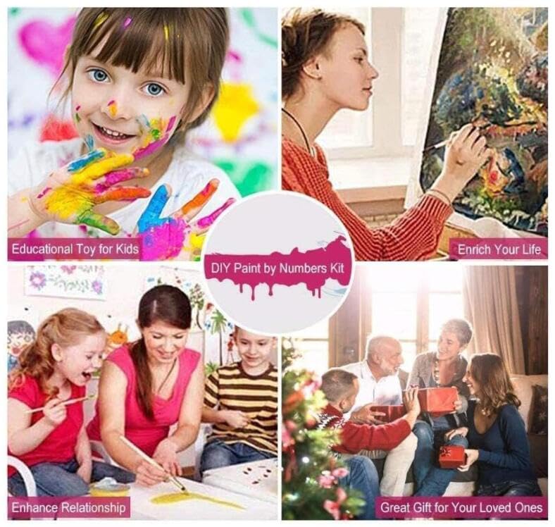 Kit Dipingi Con Numeri Per Adulti - Motivo Jack Russell Terrier, Pittura Acrilica