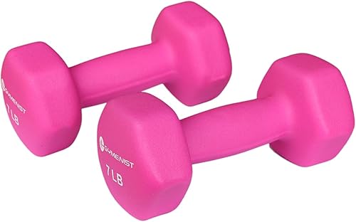 Par de mancuernas Gymenist, Juego de 2 mancuernas suaves, antideslizantes, cubiertas de neopreno