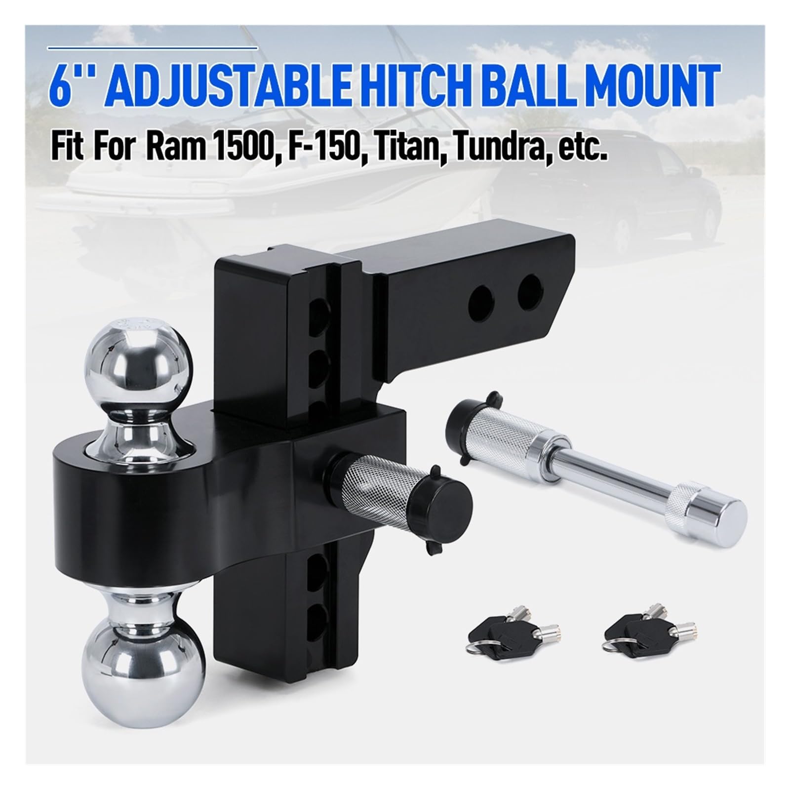 Amazon.co.jp: ヒッチメンバー 調節可能なトレーラーヒッチ 2インチ