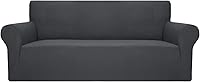 Vista 77 de JIVINER Fundas de sofá de alta elasticidad para sofás de 3 cojines, funda elástica de jacquard de 1 pieza, funda de sofá antideslizante con parte