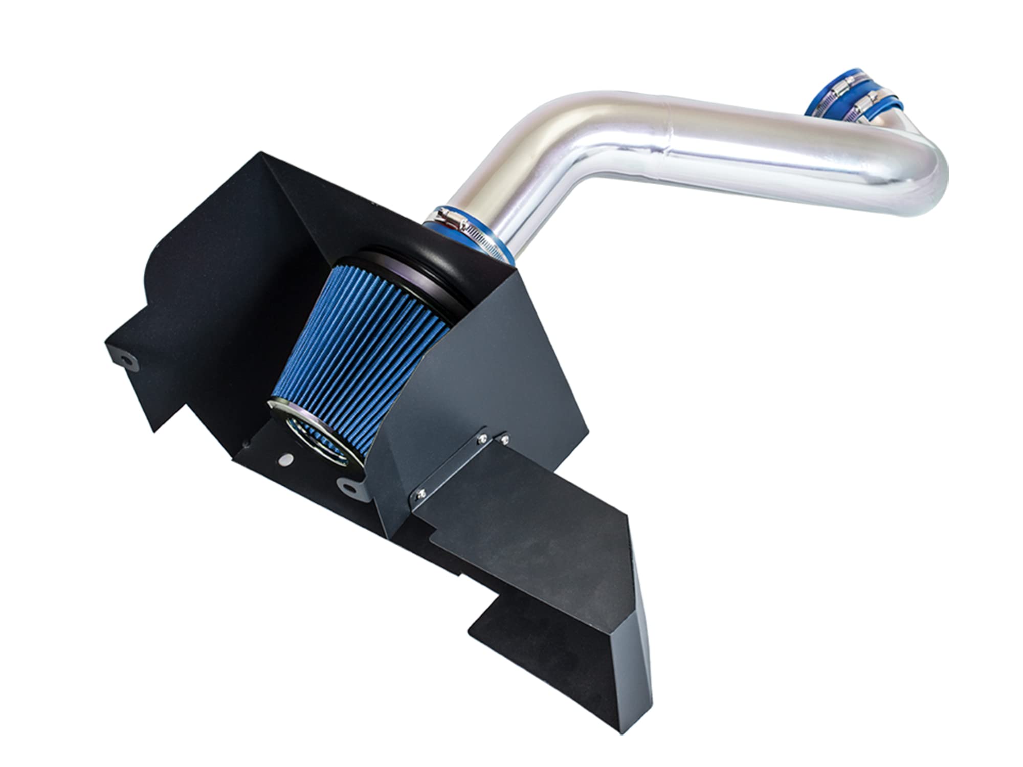RTUNES RACING - BLUE - COLD AIR INTAKE w/HEAT SHIELD KIT Compatible For 13-18 DODGE 1500 / RAM 1500 3.6L V6 / 19 DODGE 1500 CLASSIC / 19-21 RAM 1500