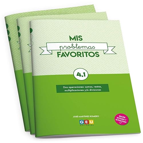 CUADERNO VERANO 4 PRIMARIA | Pack Problemas Matematicas 4 Primaria | Geu 4 Primaria | Mis Problemas Favoritos 4.1, 4.2 y 4.3 (Niños de 9 a 10 años)