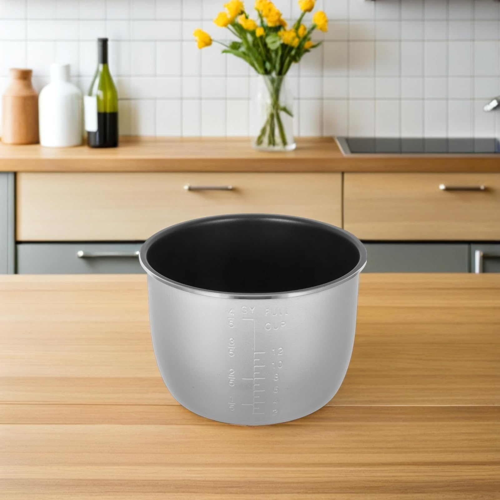 STOBAZA Pentola Interna Alta Efficienza Termica per Cuociriso da 6l in Lega di Alluminio Compatibile per Uso Quotidiano Domestico