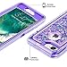 Coolden Case for iPhone 8 Case Protective Glitter Case for Women Girls Cute Bling Sparkle 3D Quicksand Heavy Duty Hard Shell Shockproof TPU Case for 4.7 Inches iPhone 6 6s 7 8 SE 2020, Purple