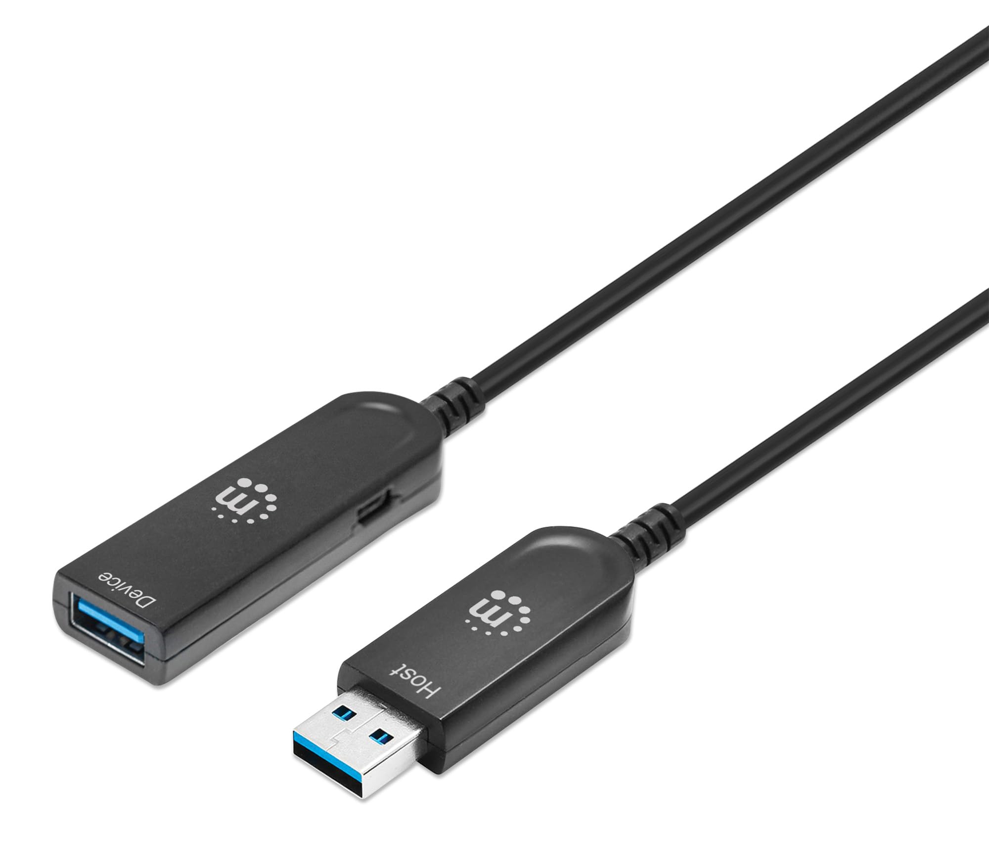 Manhattan 356497 Cable Óptico Activo USB 3.2 Gen 2 SuperSpeed+ AOC USB A M/F 10 m Negro