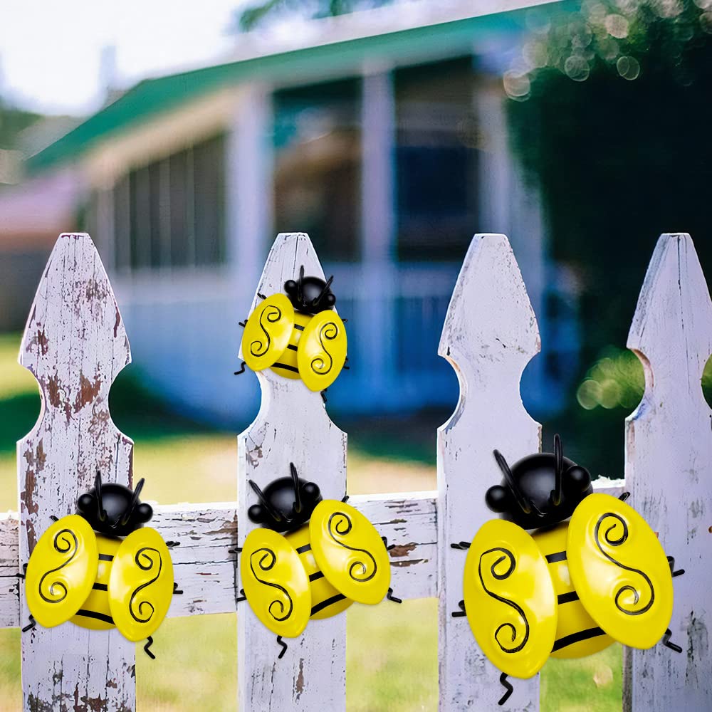 MISSUYSA Décoration Murale Rétro Mignonne Reine Abeille Pour Porte - Décoration D'intérieur Chic - Motif Abeille Dorée Et Blanche - 30,5 X 20,3 Cm