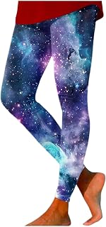 Mallas Doradas Mujer de Galaxia para Mujer, Pantalones Ajustados y cómodos para Hacer Ejercicio, Hacer Yoga, Correr y Usar a Diario Mallas Mujer Tiro