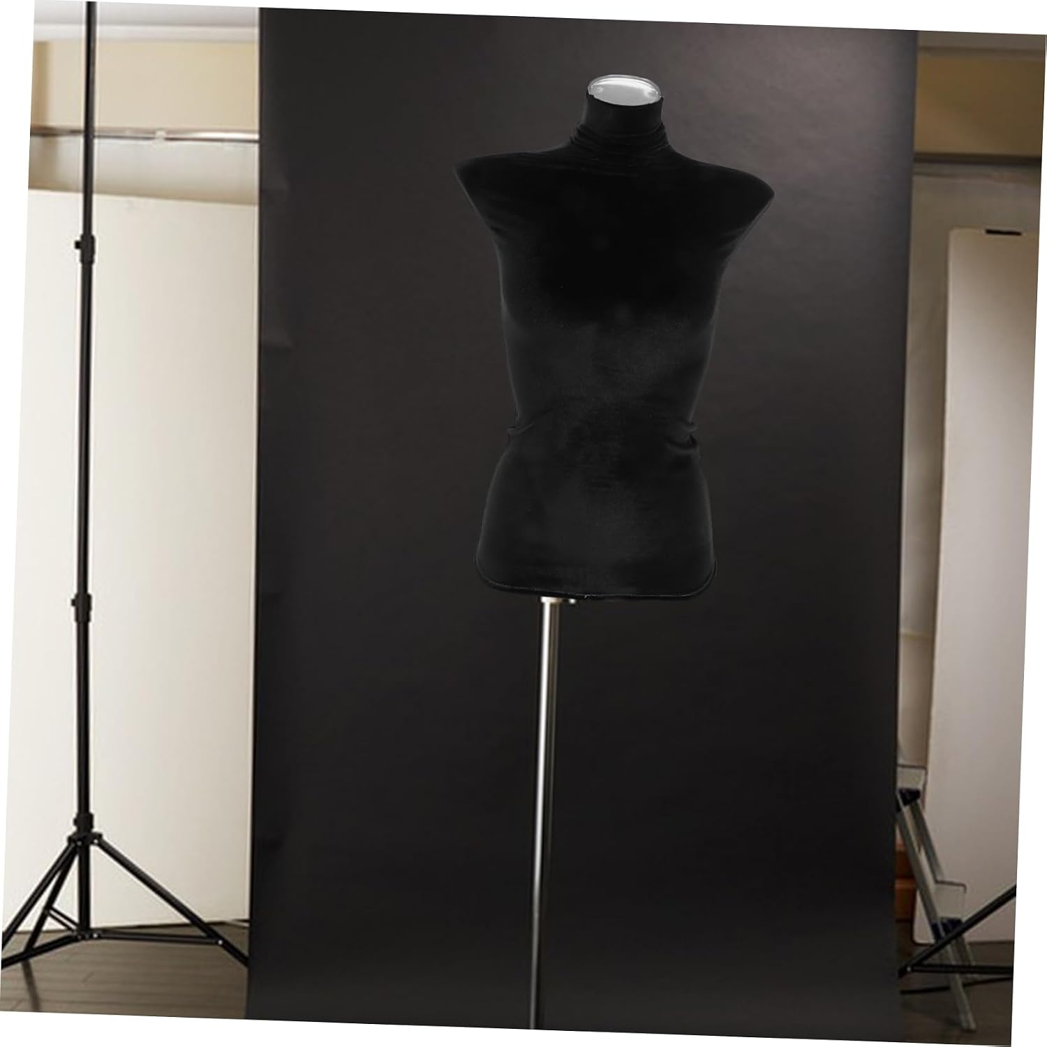Female Mannequin Fabric Cover for Clothing Display, Black Velvet