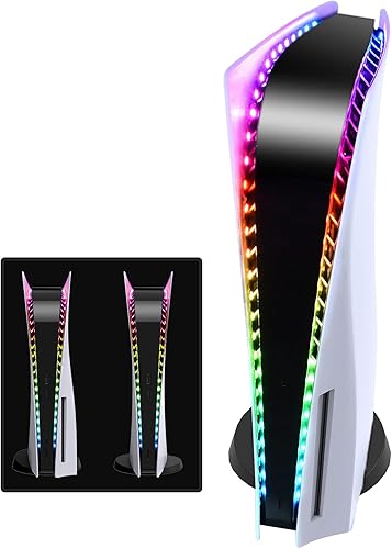 Miniatura 7 de Tira de luz LED para consola delgada PS5PS5, tira LED RGB de 7 colores, 358 efectos, tira de luz flexible con control remoto IR para PS5, accesorios