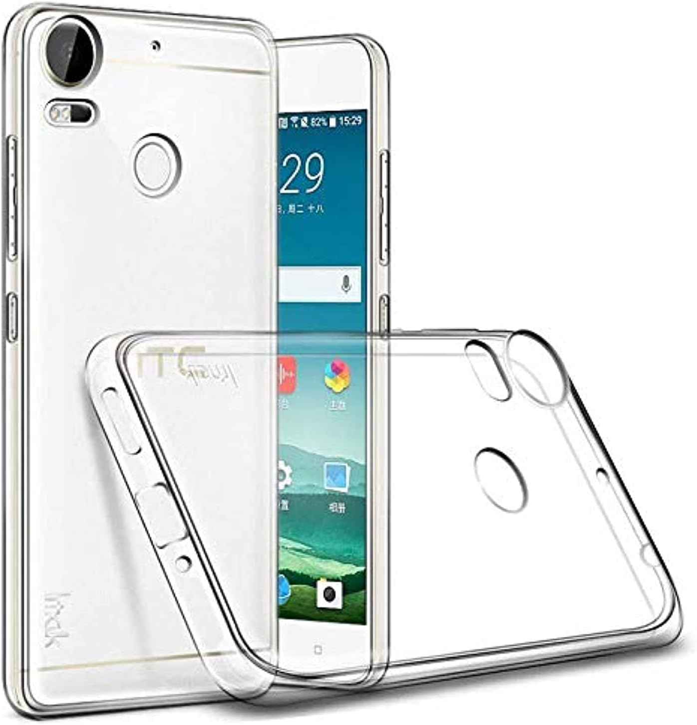 ImakCrystal Clear Hot Transparent Flip Thin Hard Bumper Back Case Cover For Htc Desire 10 Pro