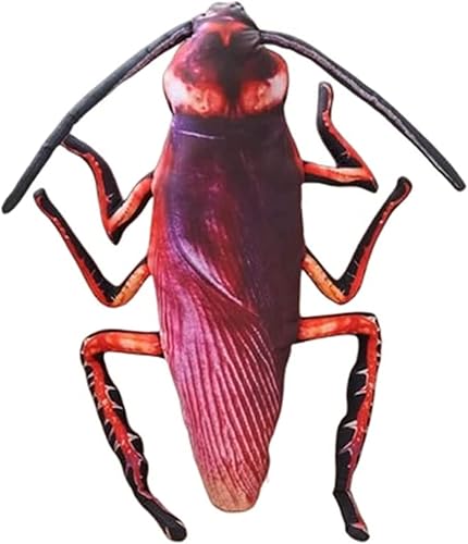 Juguete de peluche creativo de cucaracha 3D de 13.78 pulgadas, juguete de peluche realista de cucaracha, divertido para el hogar, sofá, decoración