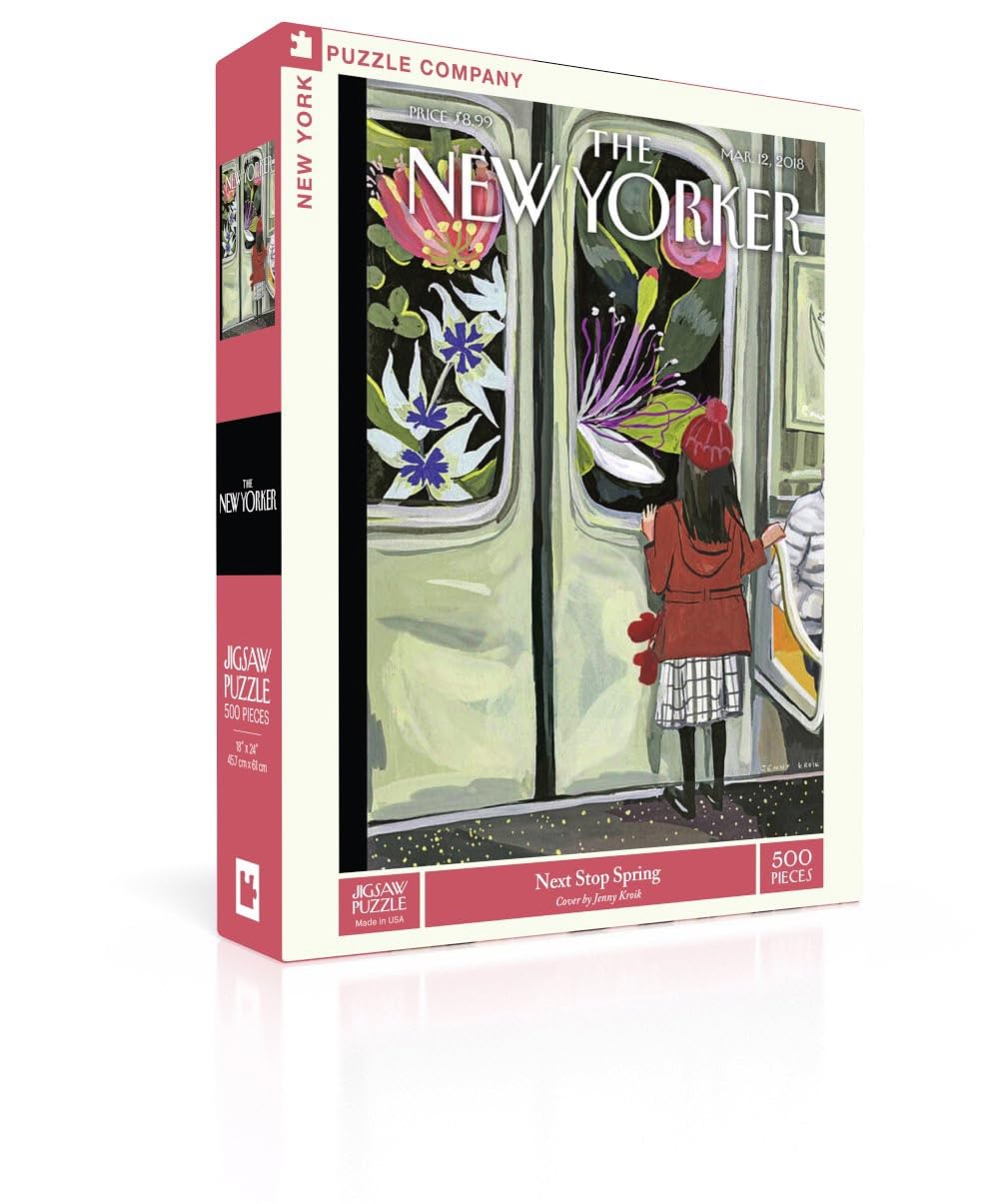 New Yorker Next Stop Spring - 500 Piece Jigsaw Puzzle for Family Game Nights by Jenny Kroik