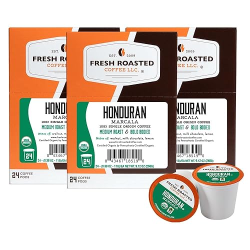 Miniatura 156 de Fresh Roasted Coffee, Tostado italiano, oscuro, 96 cápsulas para cafeteras K Cup