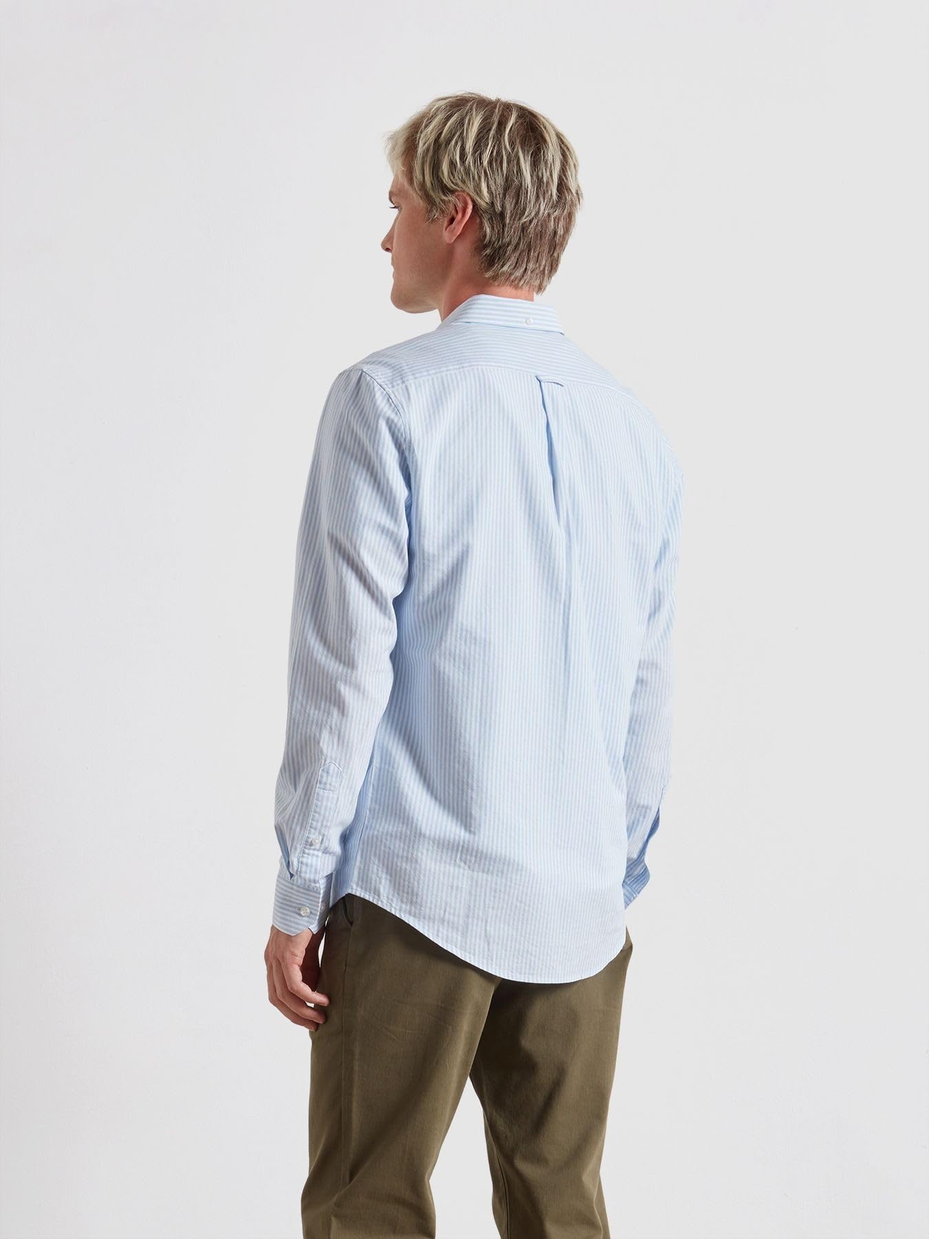 Farah Brewer Chemise À Rayures en Coton Oxford Coupe Ajustée Chemise Homme (Lot de 1)