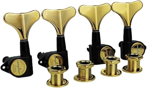 Miniatura 27 de Guyker Afinadores de bajo de guitarra (4 para la derecha) – Cabezal de afinación sellado, clavijas de afinación selladas, repuesto de cabezal