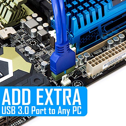 Kingwin Usb 3.0 Dual Port Pci Bracket Cable With Built-In-20-Pin Header, Up To 5 Gbps For Maximum Transfer Speed, Extend Your Usb 3.0 Port On Motherboard To Back Of Your Computer Case [Kw-Pci2Usb3] #TOP1