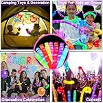 Glow Sticks Party Favors for Kids, 8 PCS-LED Pop Tubes Christmas Stocking Stuffers Glow Necklaces Bracelets, Light up Camping Toys for Toddlers, Imaginative Play,Hours of Fun for Kids - Image 4