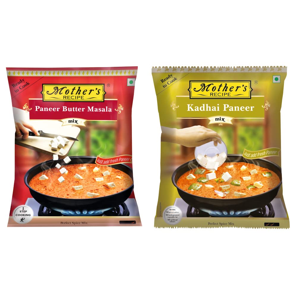 Mothers RECIPE Paneer Butter Masala X 4,Kadhai Paneer X 4 Combo Of 8 Ready To Cook (B0BRY43RM9) Amazon Price History, Amazon Price Tracker