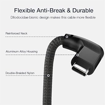 Right Angle USB C Extension Cable 0.5m, Short USB-C Male to Female Cord | 20Gbps 4K Video PD 100W 90 Degree Type C 3.2 Extender, for iPhone 17 16 15 Pro Max, MacBook, Magsafe, Switch, Steam Deck