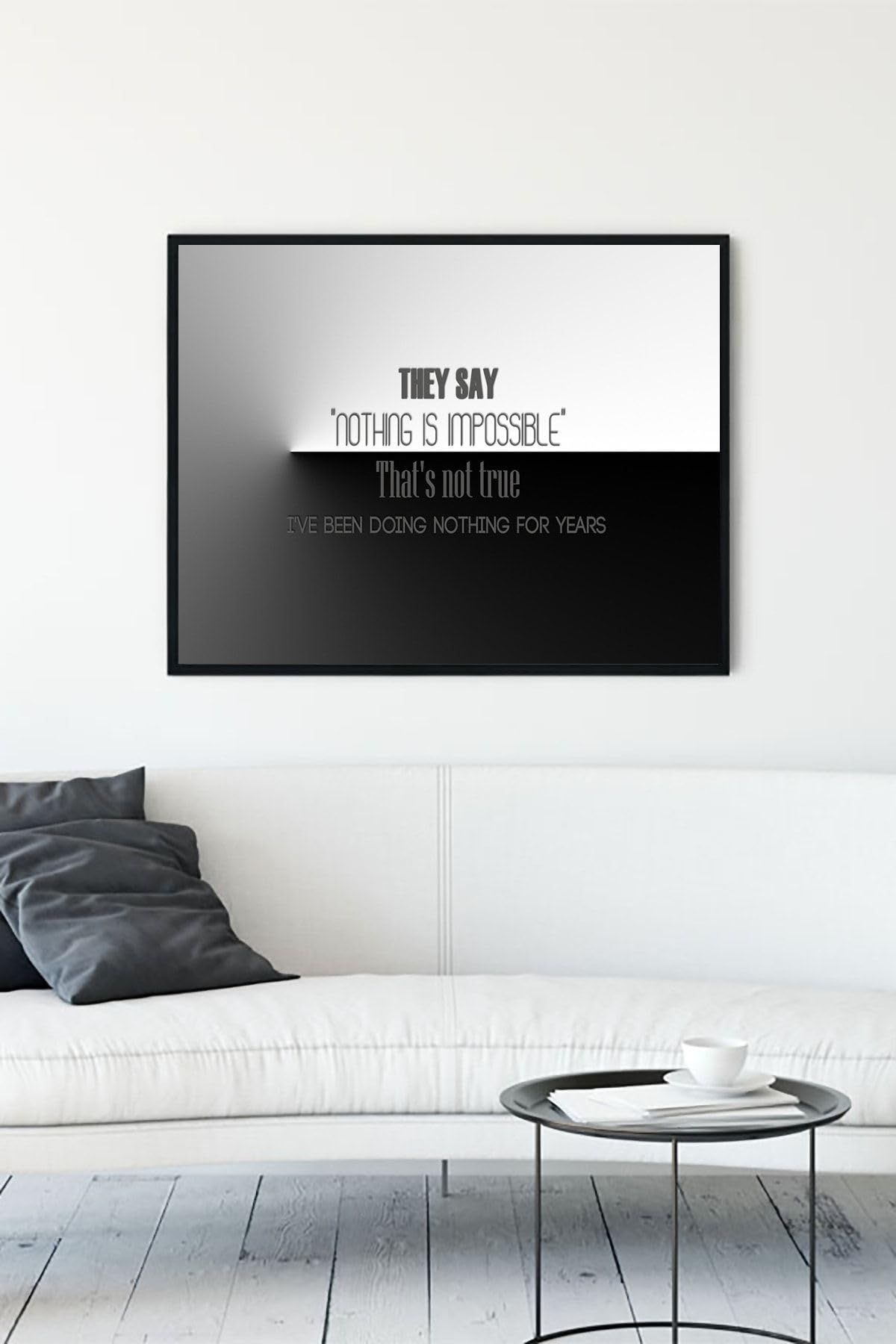 Postermanya (pster10834) Doing Nothing Eğlenceli Mizahi Çerçeveli Tablo (40x50cm)