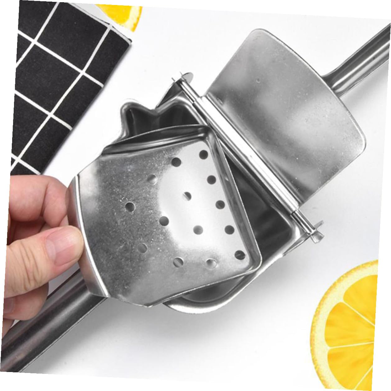 Exprimidor Manual de Acero Inoxidable Palanca Ergonómica para Exprimir Frutas y Naranjas en Supermercados y Panaderías