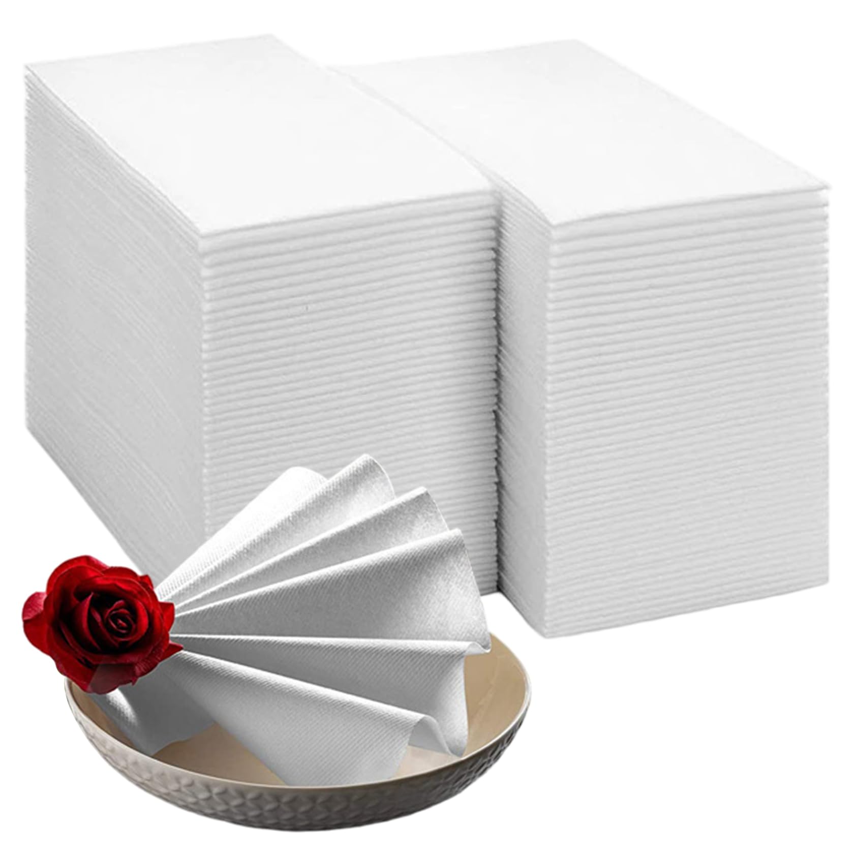 200 hojas de servilletas de papel de 12 x 17 pulgadas, servilletas desechables suaves y absorbentes para cocina, baño, fiesta, boda, papel desechable..