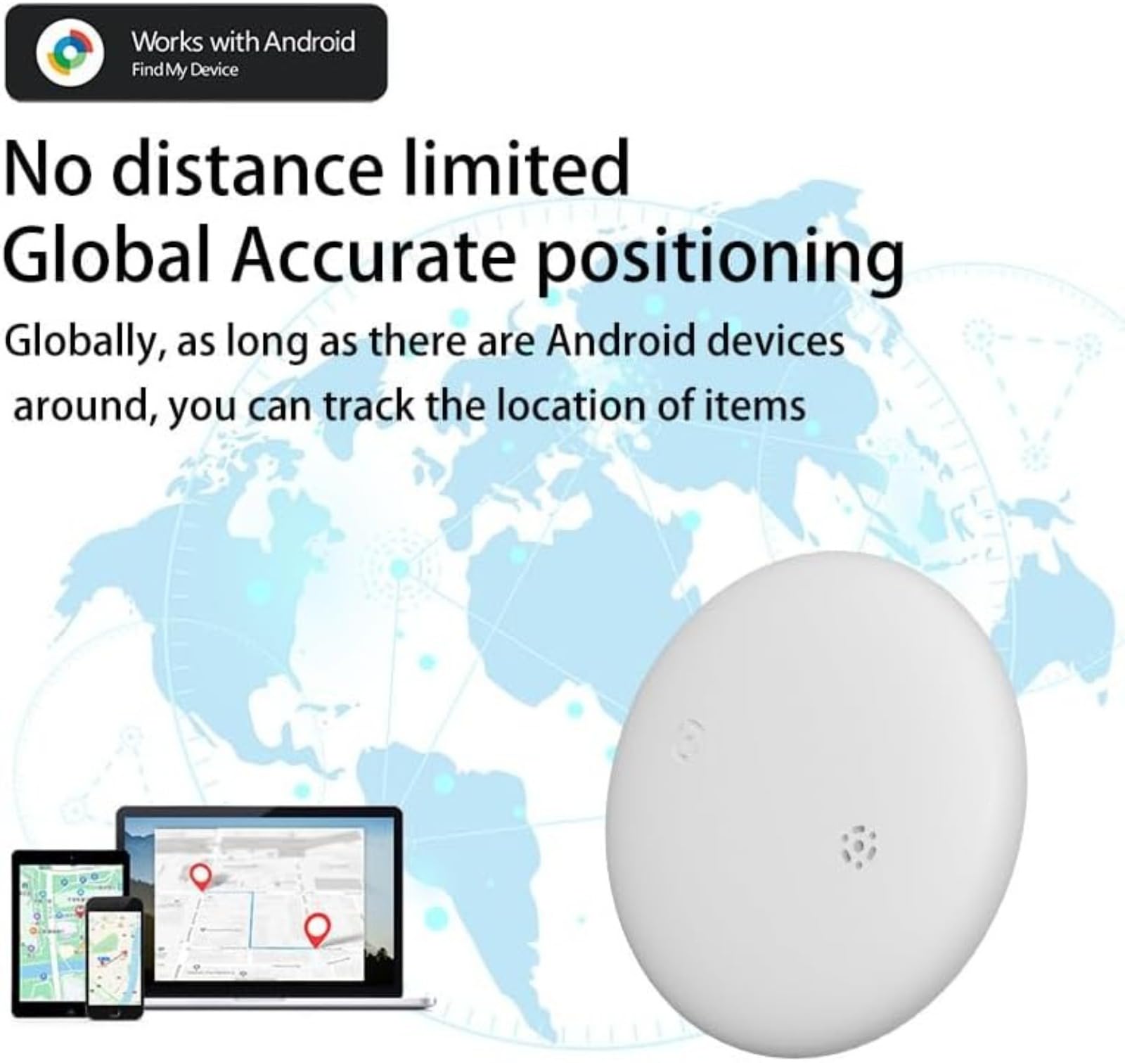 Localizzatore Bluetooth, trova oggetti, trova chiavi, impermeabile e antipolvere, posizionamento accurato globale, design compatto, per viaggi e uso quotidiano