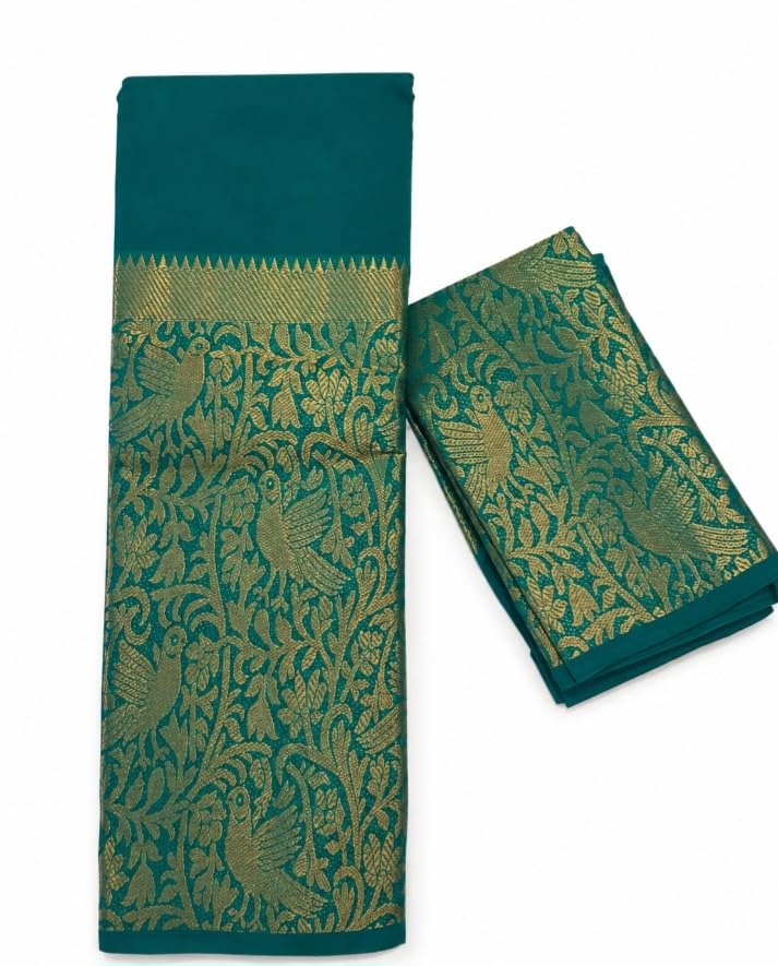 Madurai Pure Sungudi Cotton Saree/Vaseegara Gold Kanchi Big Zari Border/Light Weight/with Big Zari Border Blouse Pattern/Authentic Madurai Traditional Design Handloom Cotton Saree-image-24